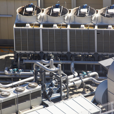 HVAC system components including ductwork and cooling units, emphasizing efficient airflow and temperature control for residential and commercial spaces in the Rio Grande Valley.